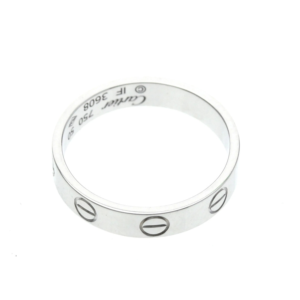 CARTIER 18k Silver Love Ring - Picture 9 of 9